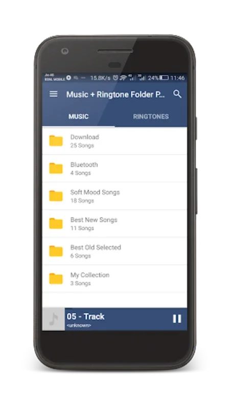 Music + Ringtone Folder Player for Android - Organize and Play Music Easily