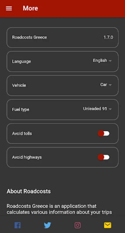 Roadcosts Greece for Android - Efficient Travel Planning