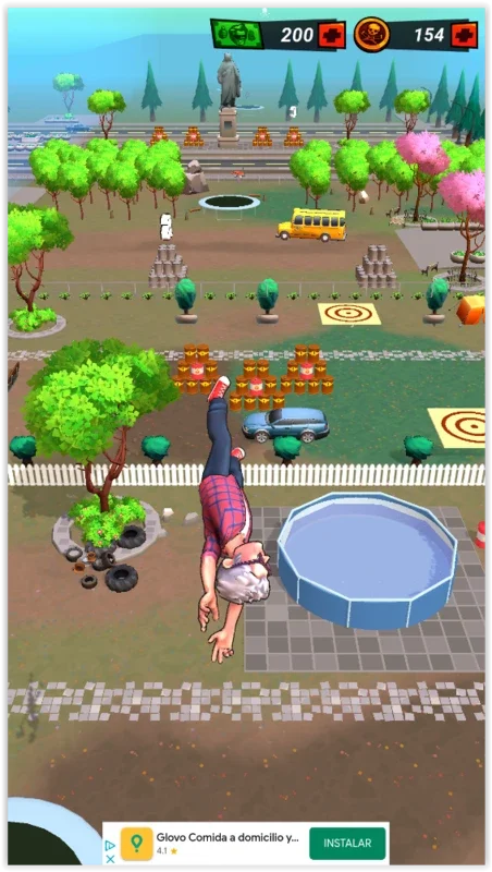 Jackass Human Slingshot for Android - Hilarious Air - Shooting Game