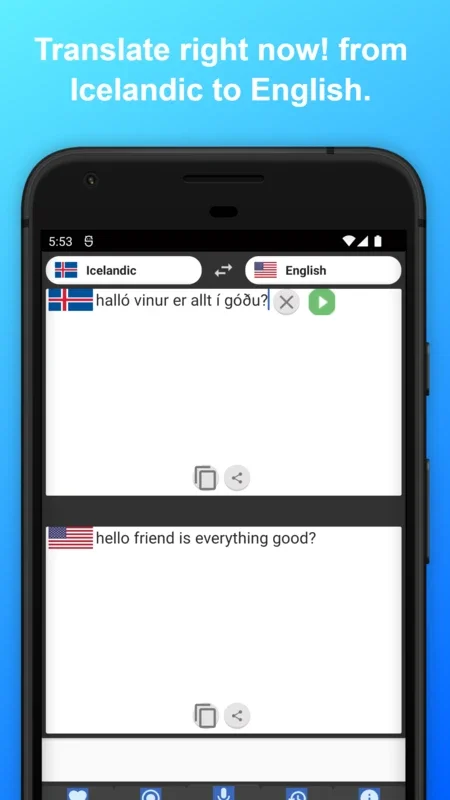 English to Icelandic Translator for Android - Seamless Language Conversion