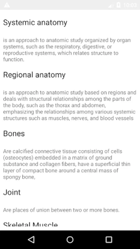 Anatomy for Android: Interactive Human Body Learning