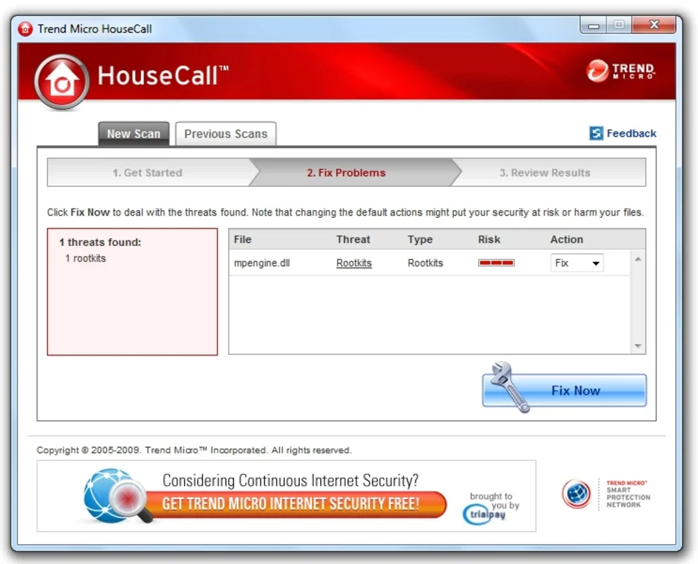 HouseCall for Windows - Efficient Antivirus with Memory Savings