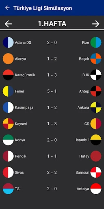 Türkiye Süper Lig Simülasyon for Android - Predict League Outcomes