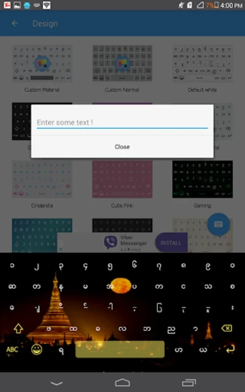 Frozen Keyboard - Myanmar: Customizable Myanmar Keyboard for Android