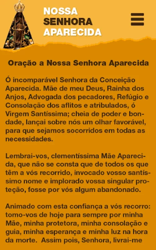 Nossa Senhora Aparecida for Android - Rich Spiritual Content