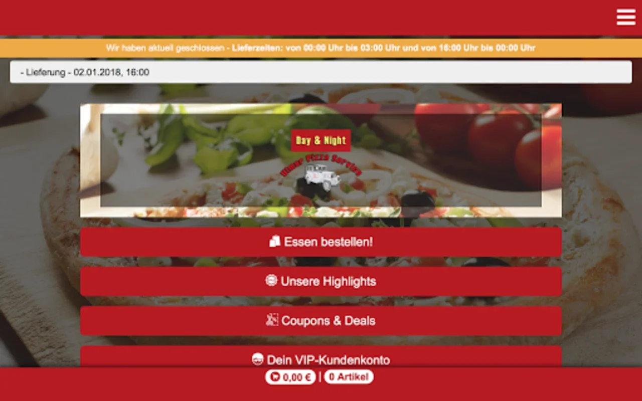 Ulmer Pizza Day and Night for Android - Order Pizza Anytime