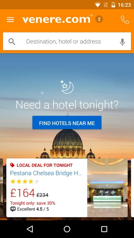 Venere.com for Android: Convenient Travel Booking