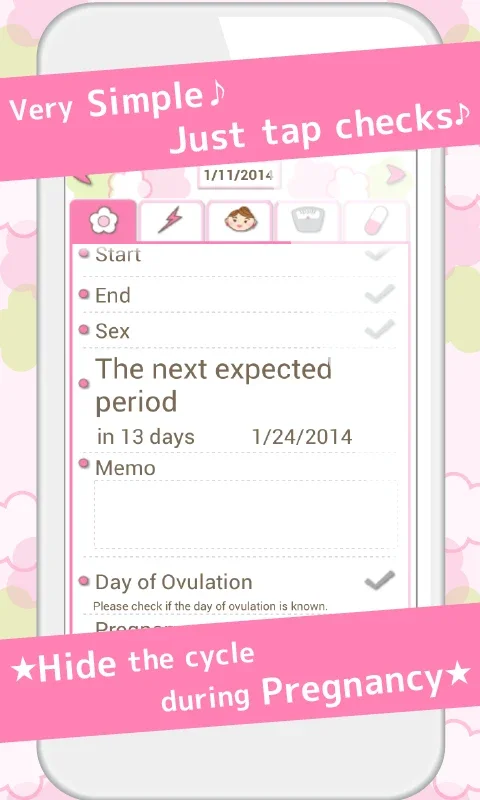 LadysCalendar Free (Period) for Android - Track Your Cycles Easily