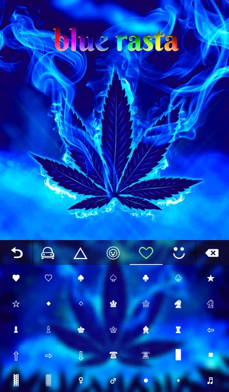 Blue Weed Rasta Keyboard for Android - Enhance Your Typing