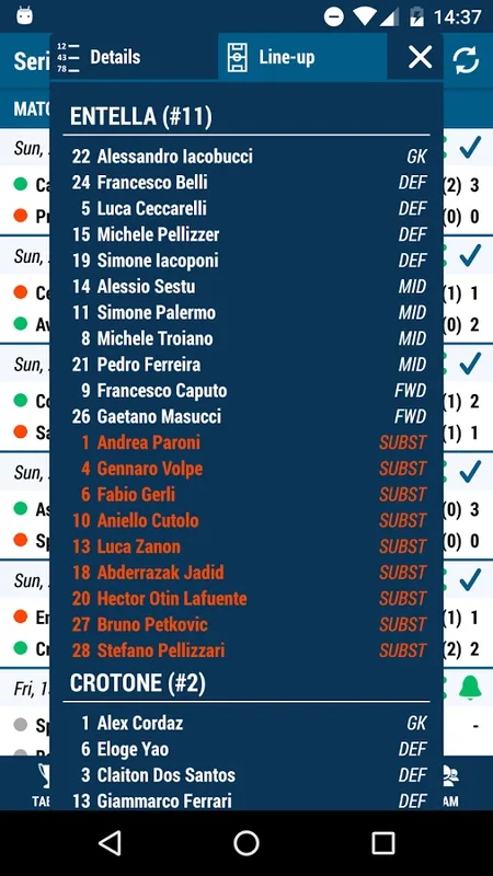 Serie B for Android - Get Real-Time Football Updates