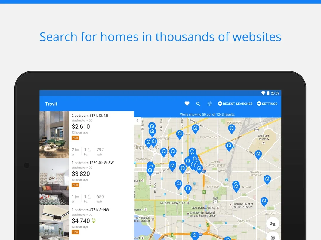 Homes for sale for Android - Streamlined Home Search