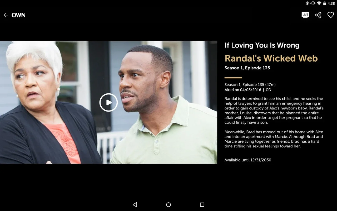 Watch OWN for Android - Stream and Save Your Favorite Shows