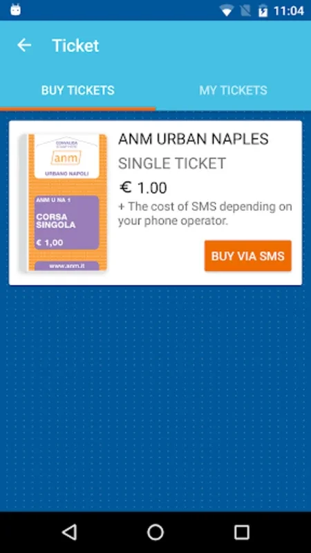 Unico SMS Ticket for Android - Simplify Campania Travel