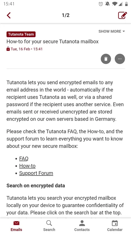 Tuta for Android - Secure Email App