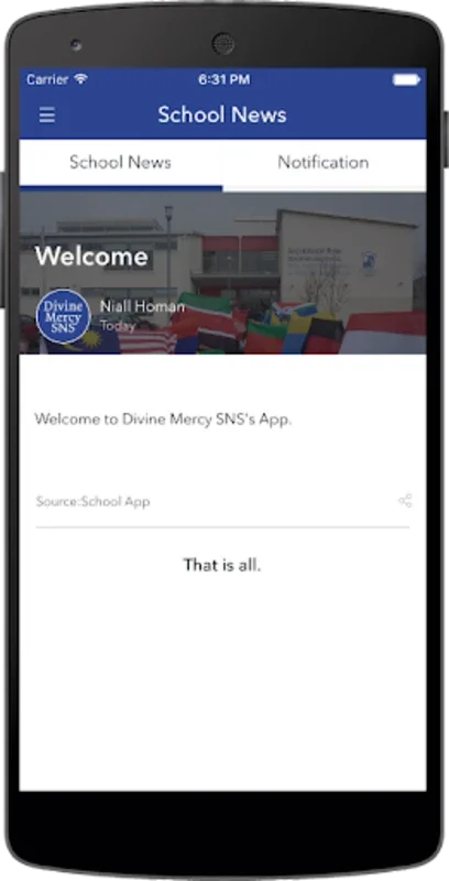 Divine Mercy SNS for Android: Streamlining School Communication