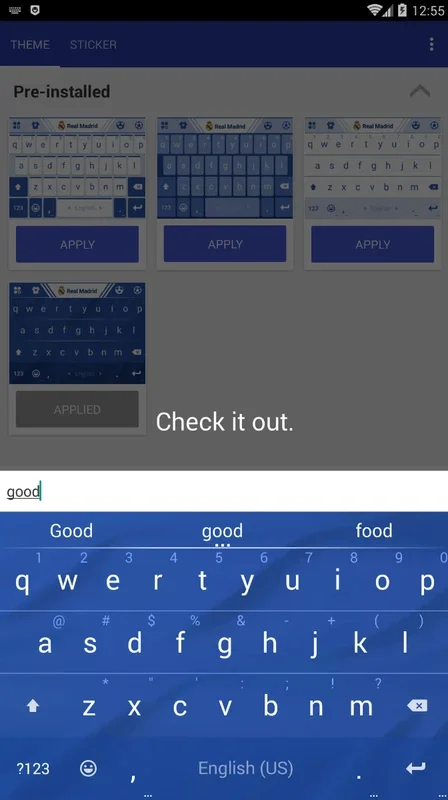 Real Madrid Kika Keyboard for Android - Customize with Team Spirit