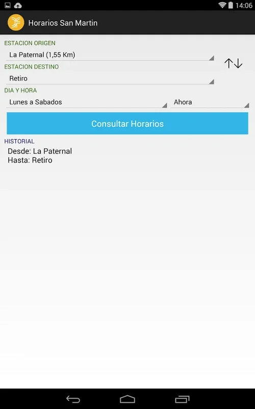 Horarios San Martin for Android - Streamlined Travel Planning