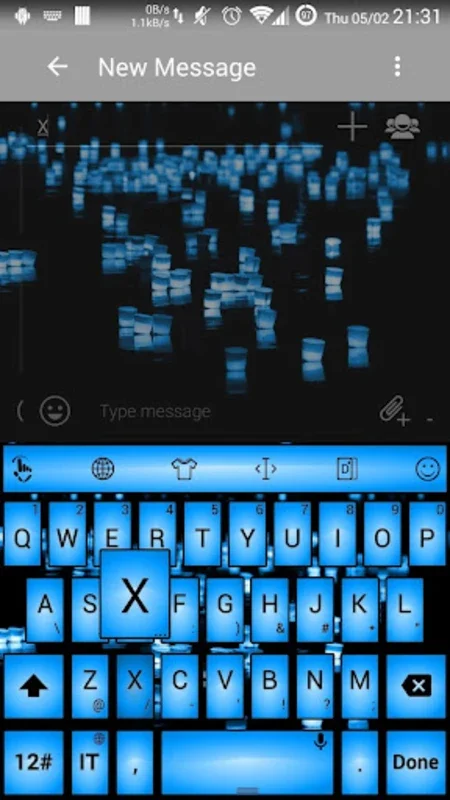 Theme x TouchPal Led Blue for Android - Enhance Typing