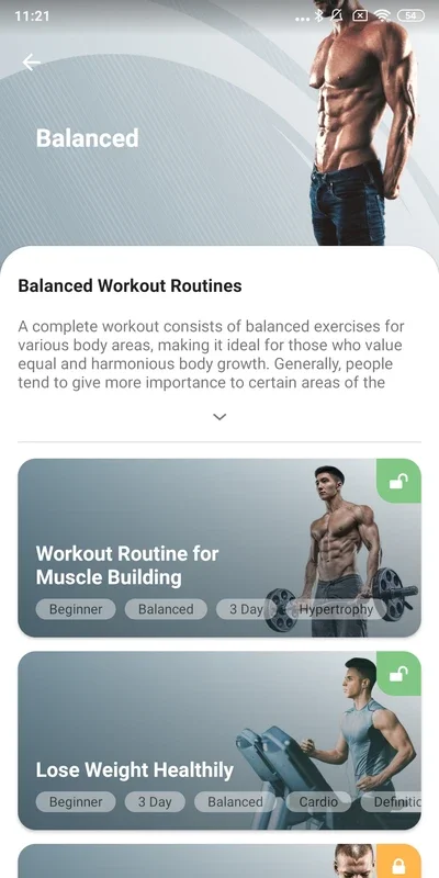 Gym WP for Android - Customized Training for Fitness Goals