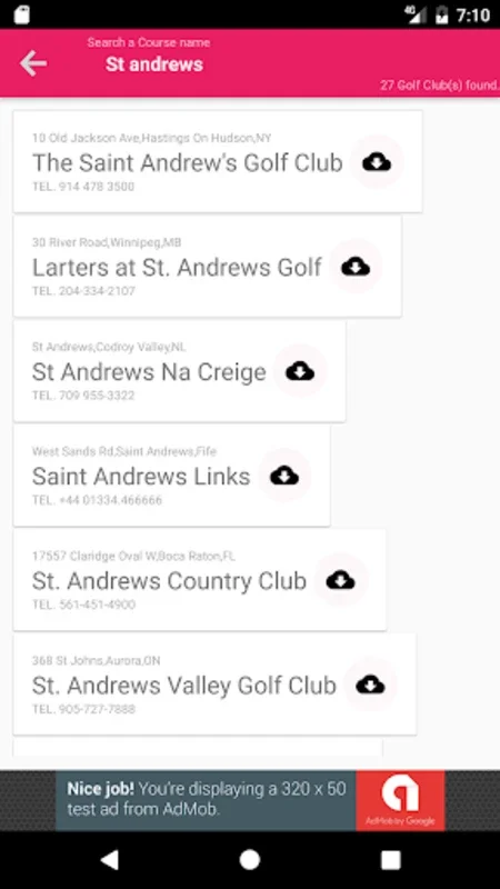 Golfine Free for Android - Discover Global Golf Courses