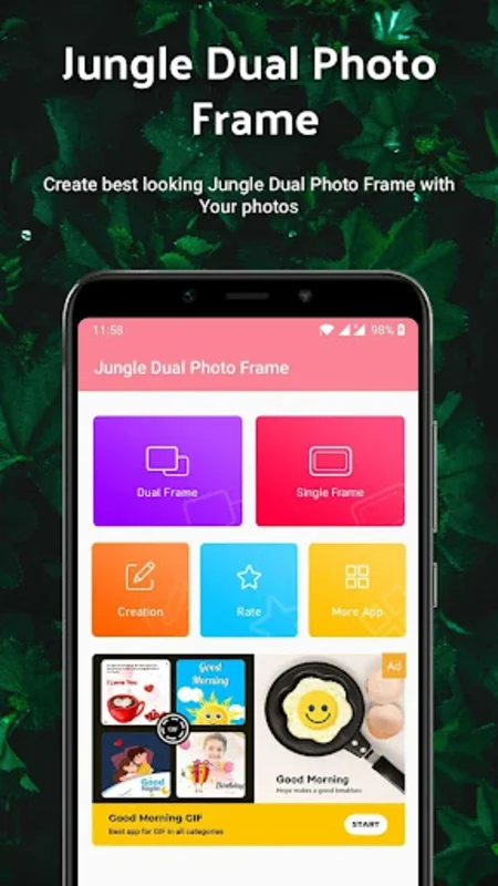 Jungle Dual Photo Frames for Android - Download the APK from AppHuts