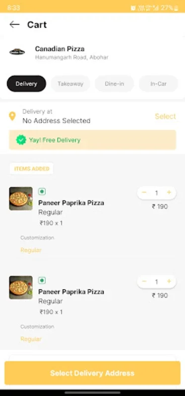 Canadian Pizza - Hot & Fresh for Android: Quick Pizza Orders