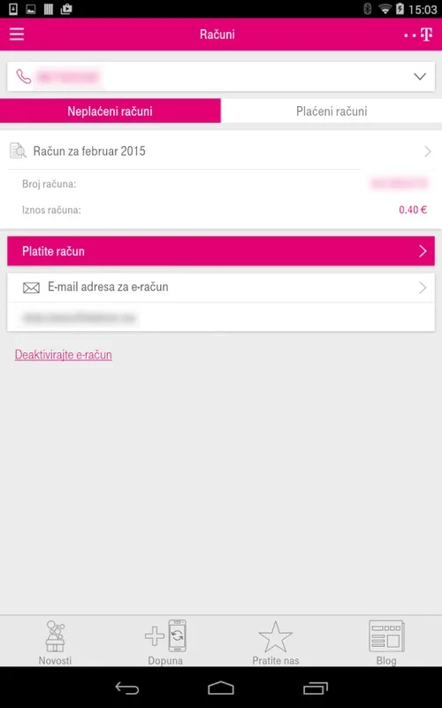 Telekom ME for Android: Simplify Crnogorski Telekom Service Management