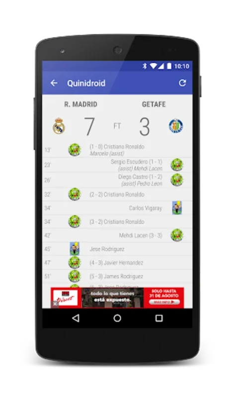 Quinidroid for Android - Manage Sports Pools in Real-time