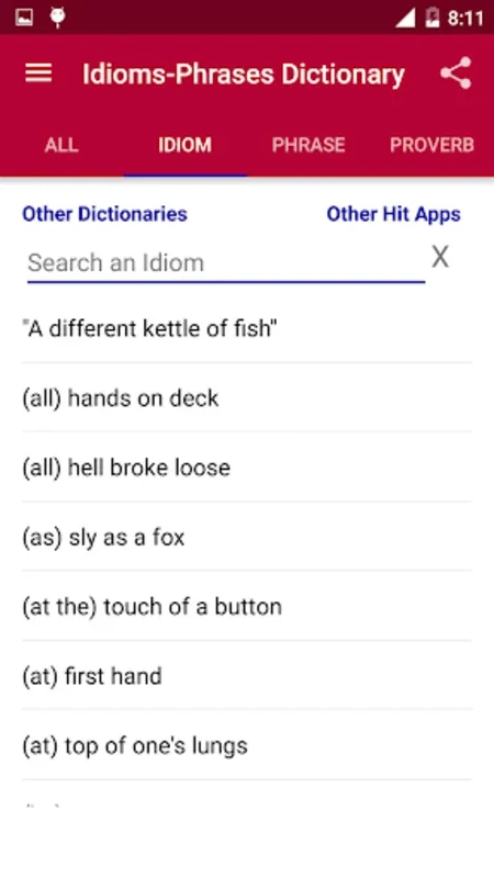 Idioms Dictionary for Android - Master English Idioms