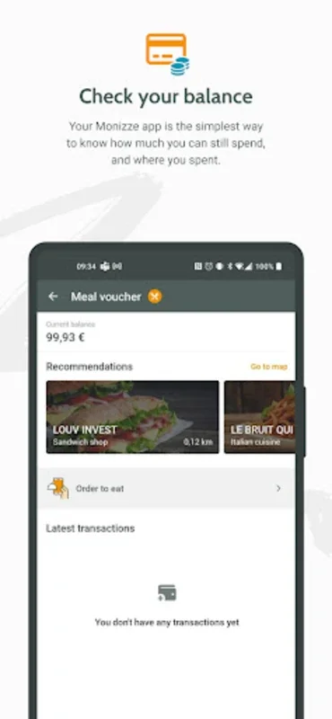 myMonizze for Android: Seamless Benefit Card Management