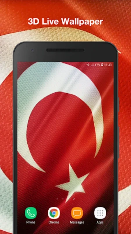 3d Turkey Flag Live Wallpaper for Android - Show Your Pride