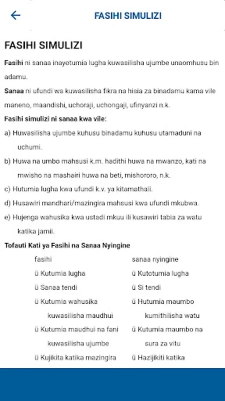 Kiswahili Notes and Revision for Android - Master Swahili Easily