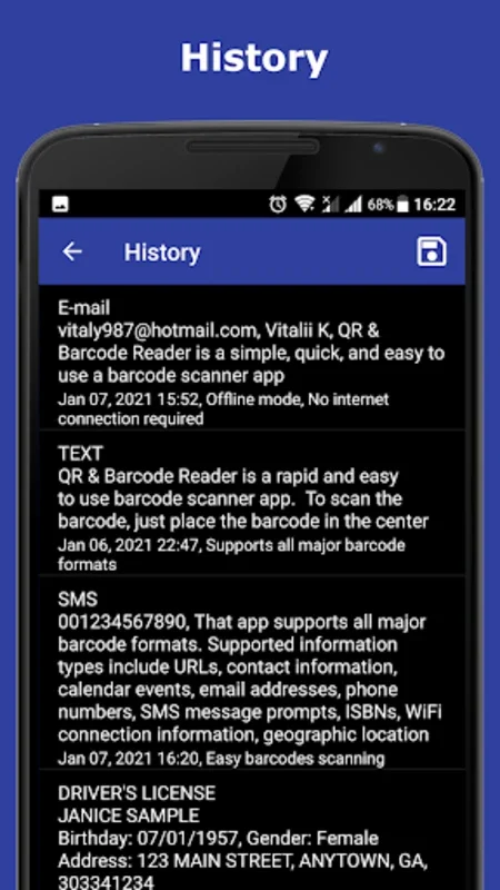 QR code & Barcode Reader for Android - Offline Scanning App