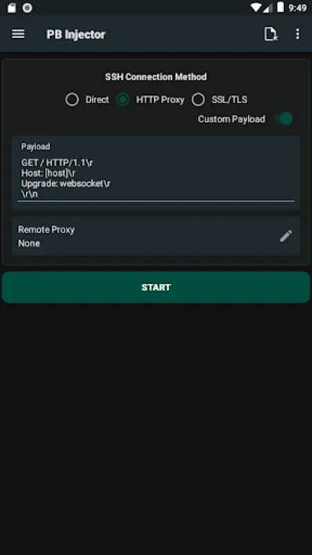 PB Injector - SSH Tunneling for Android - Secure Browsing Tool