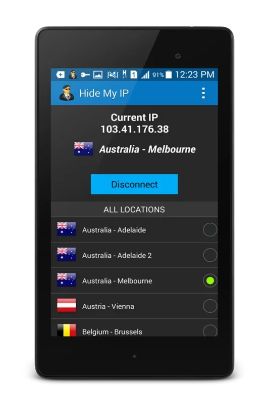 Hide My IP for Android - Secure Browsing with Over 130 IP Locations