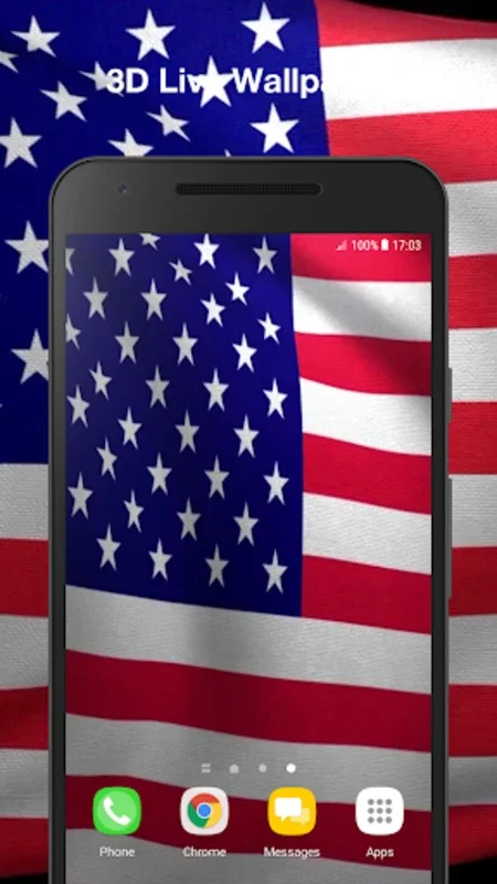 3d Us Flag Live Wallpaper for Android - Patriotic Style