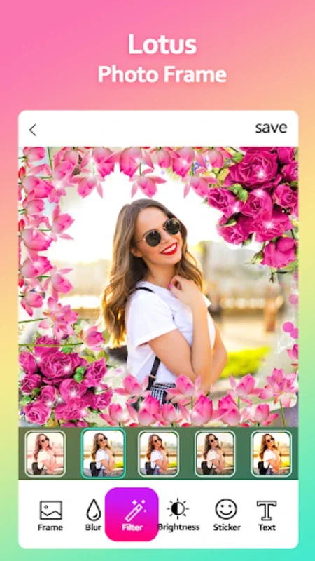 Lotus Photo Frame for Android - Enhance Photos with Floral Elegance