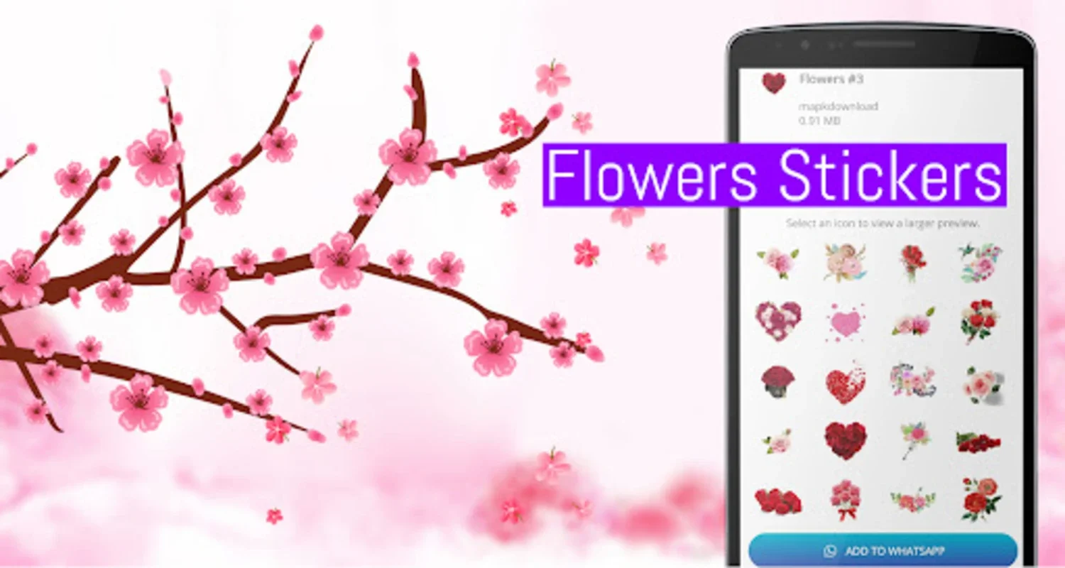 Flowers Stickers for WhatsApp for Android - Enhance Chats