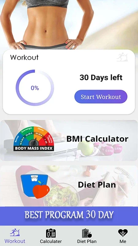 FITRUN30: Android Fitness Program for 30-Day Diet & Exercises