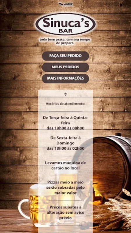 Sinuca´s Bar for Android - Discover Gourmet Dining