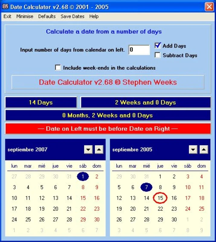 Date Calculator for Windows - Handy Date Operations Tool