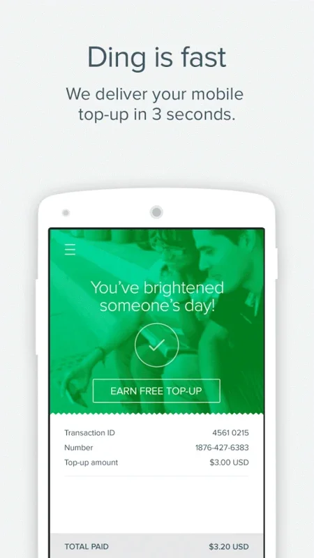 Ding for Android - Recharge Anytime, Anywhere