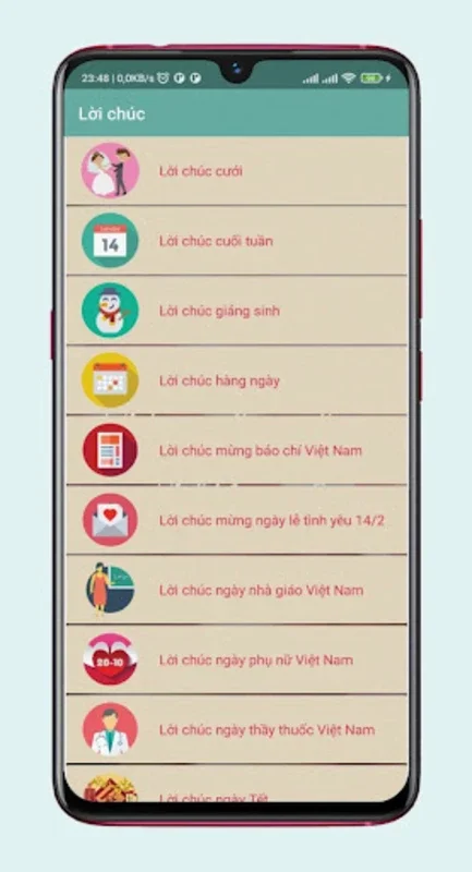 Lời chúc hay mỗi ngày for Android - Versatile Greetings App