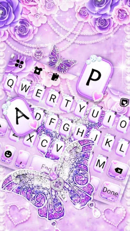 Purple Lux Butterfly Theme for Android - Elevate Your Typing