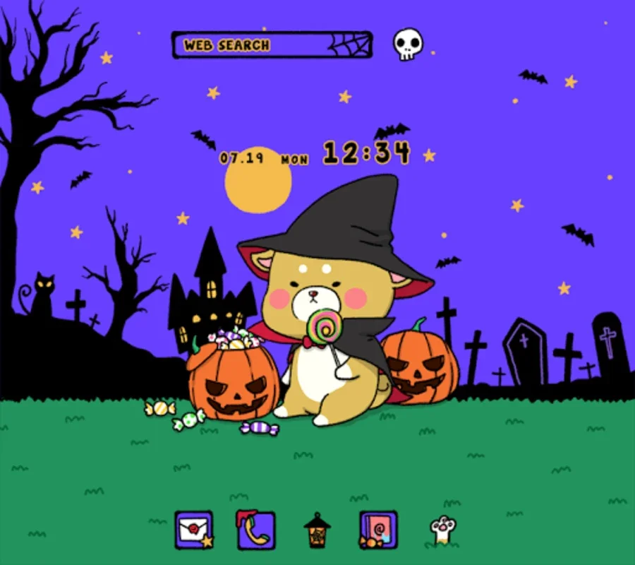 Cute Halloween Shiba Theme for Android - Personalize Your Phone