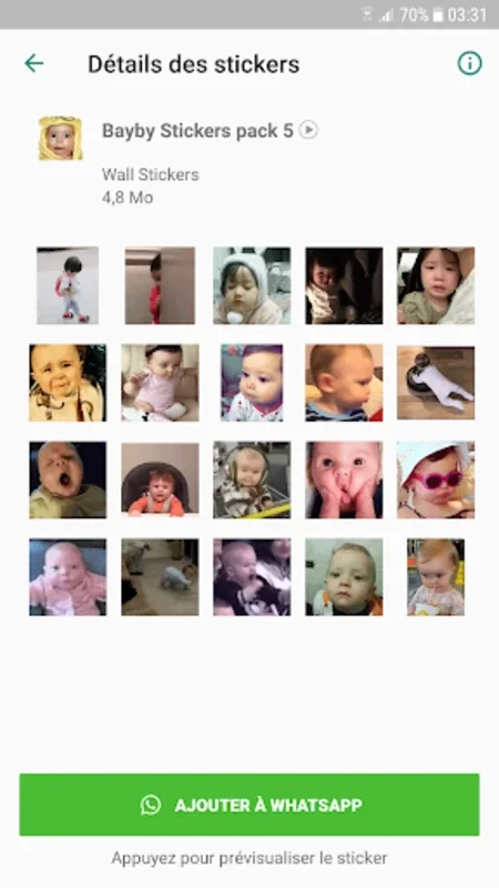 Animated babies Stickers for Android - Enhance WhatsApp Chats