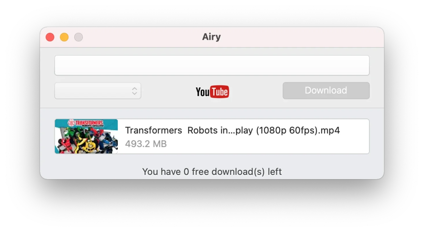 Airy for Mac - Simplify YouTube Downloads