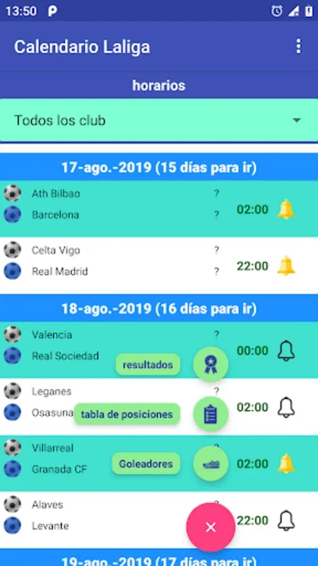 Calendar for La liga for Android: Your La Liga Information Hub