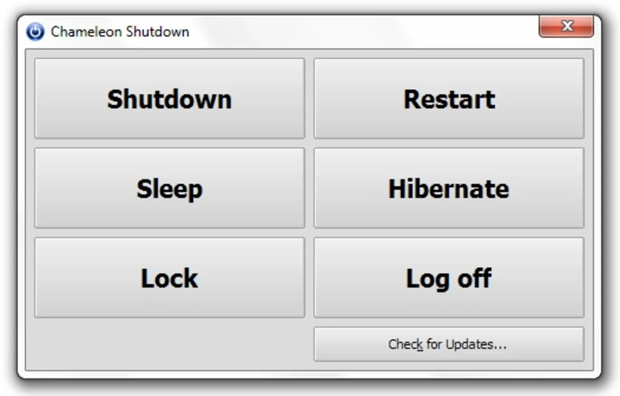 Chameleon Shutdown for Windows - Automatically Shut Down Your Computer