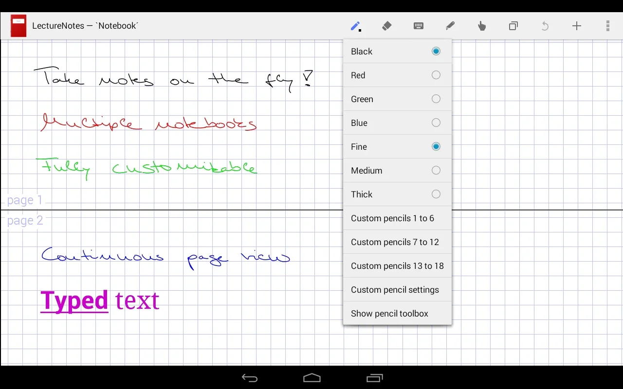 LectureNotes (Trial Version) for Android - Organize Your Notes